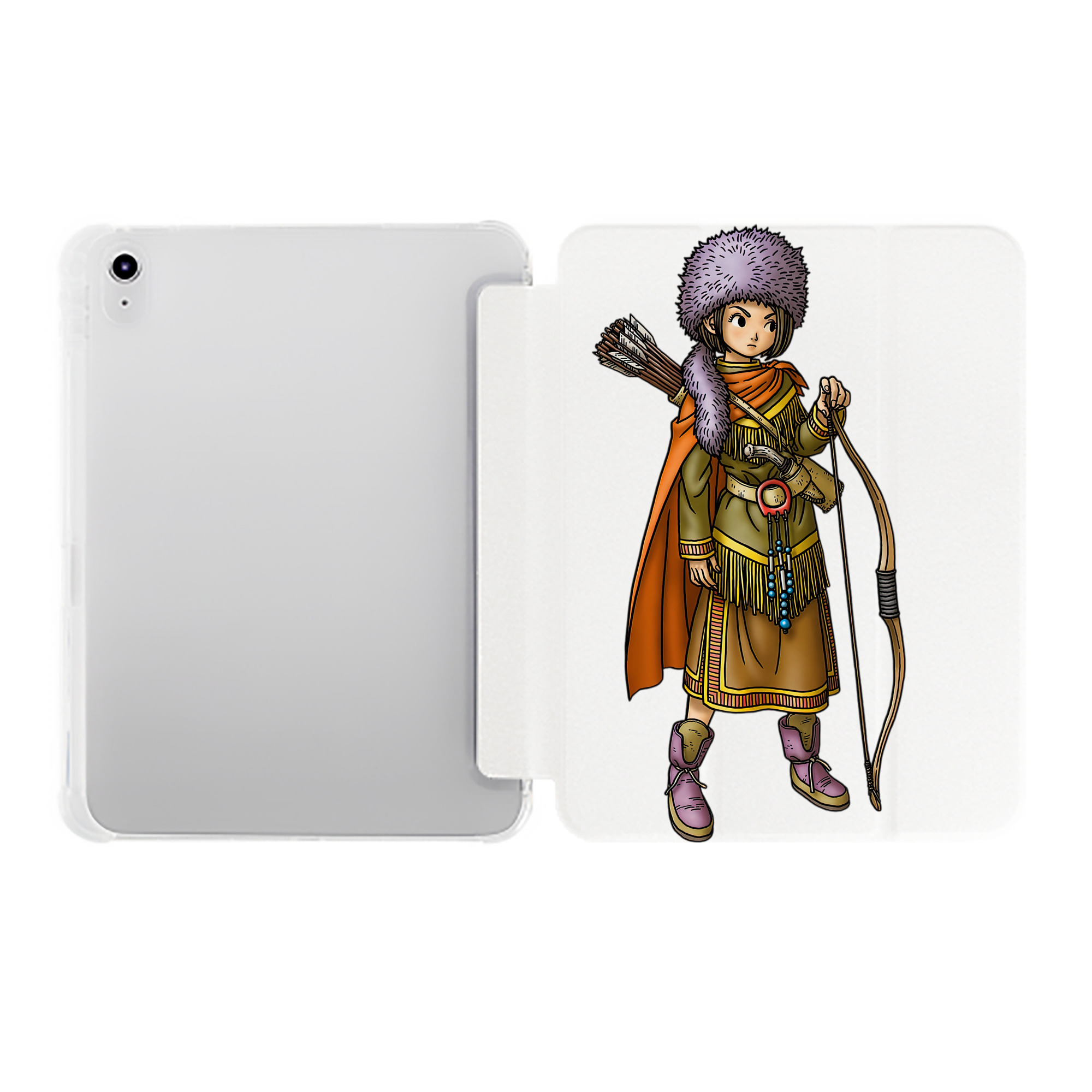 （画像用） ドラゴンクエスト Doragon Kuesuto Dragon Quest IPad ケース ペン収納付き 三つ折りスタンド PUレザー×シリコン 対応機種9.5/10.5/10.9インチ